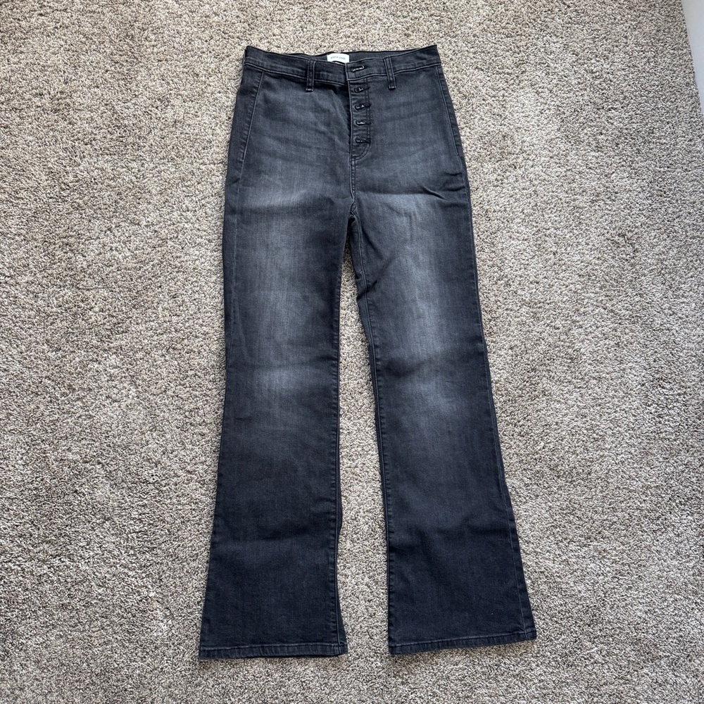 Sneak Peek Dark Gray Flare Jeans